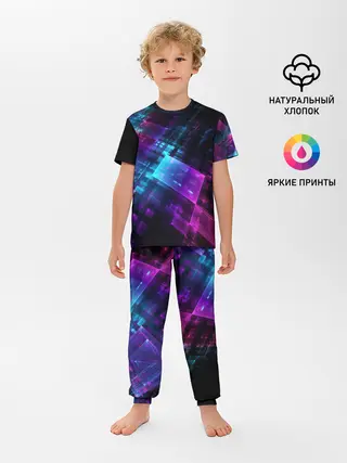 Детская пижама с брюками / НЕОНОВАЯ АБСТРАКЦИЯ