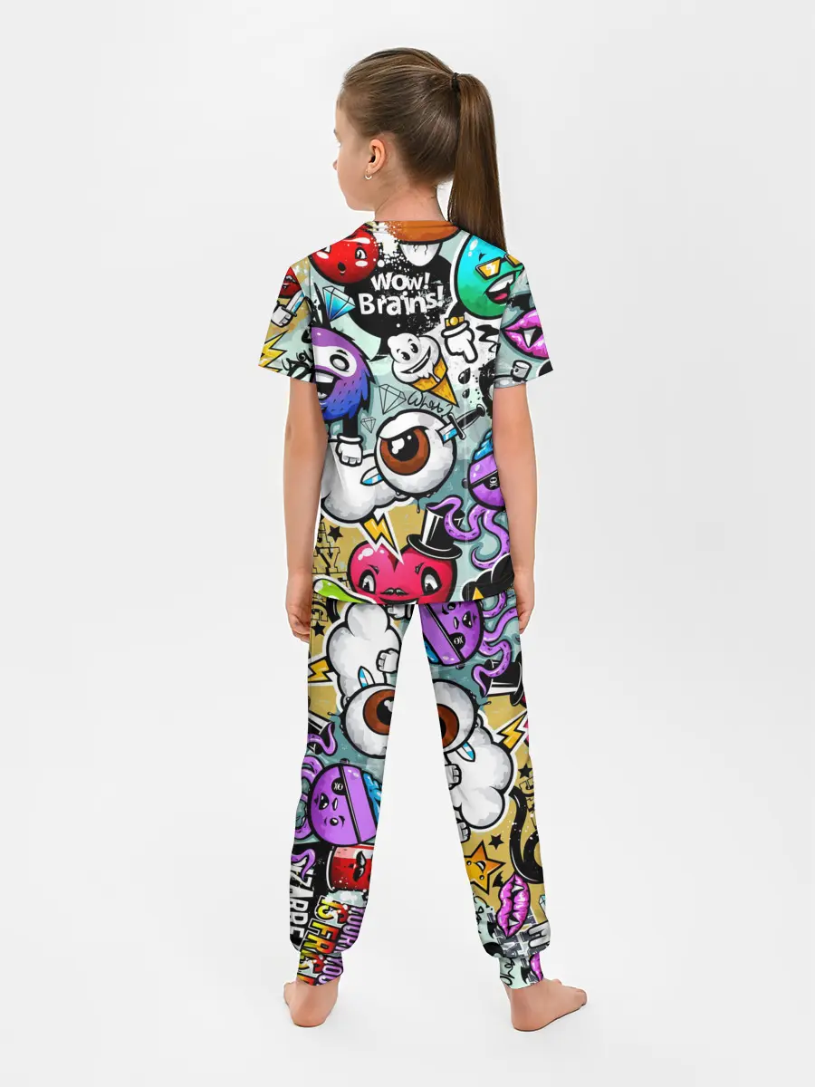 Детская пижама с брюками / Граффити