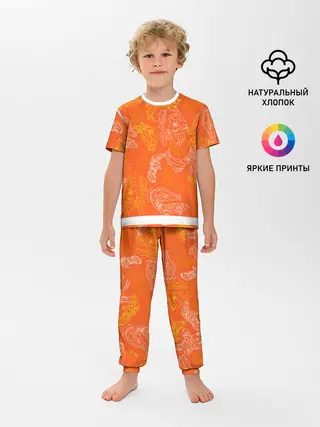 Детская пижама с брюками / Нарисованные рыбки