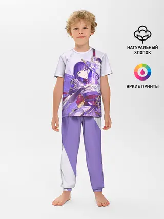 Детская пижама с брюками / Raiden Shogun | Genshin Impact