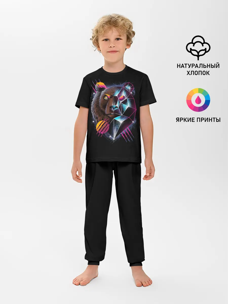 Детская пижама с брюками / RETRO CYBER BEAR