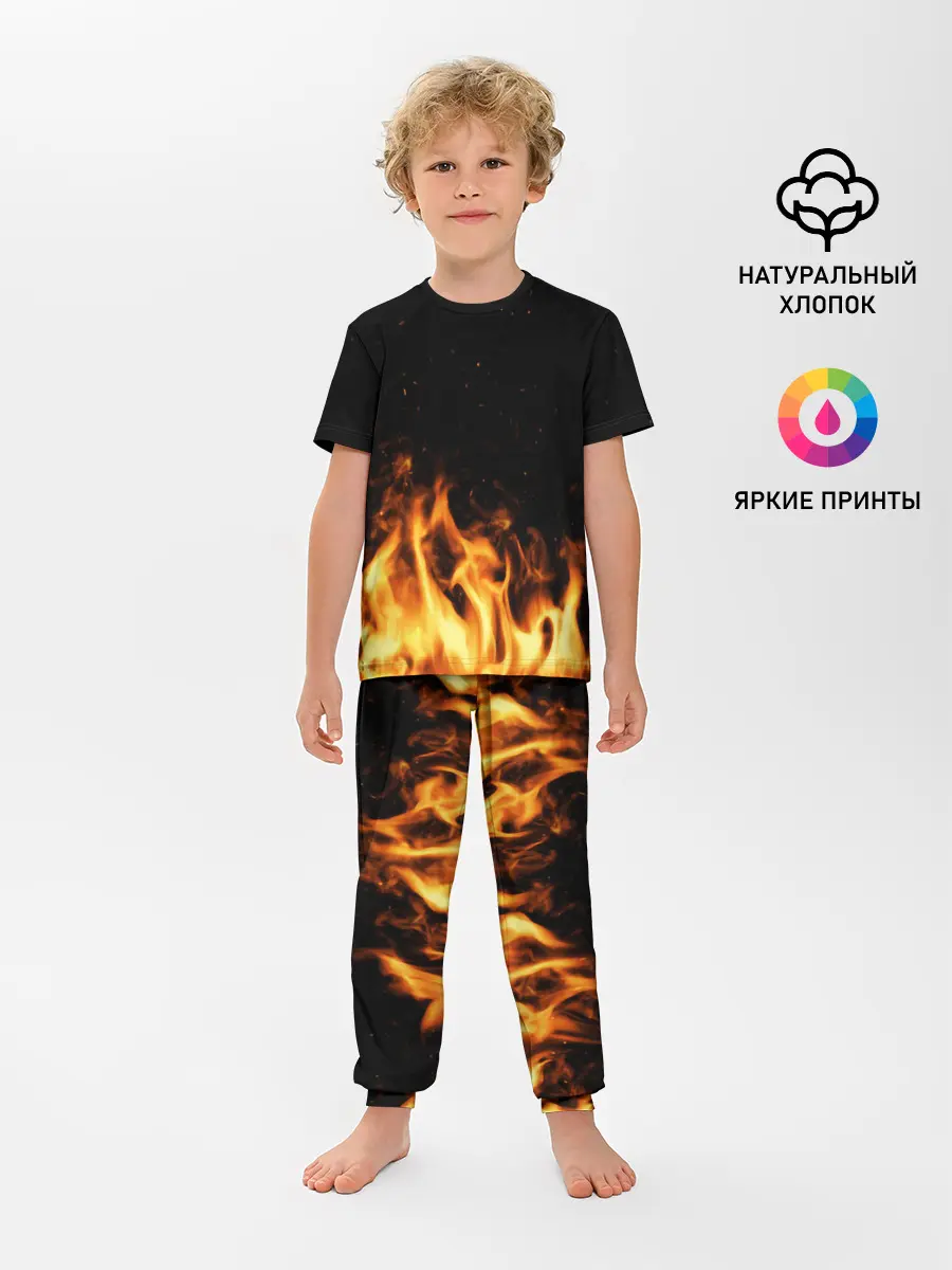 Детская пижама с брюками / Огонь