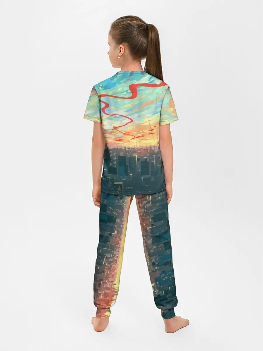 Детская пижама с брюками / Токио красками