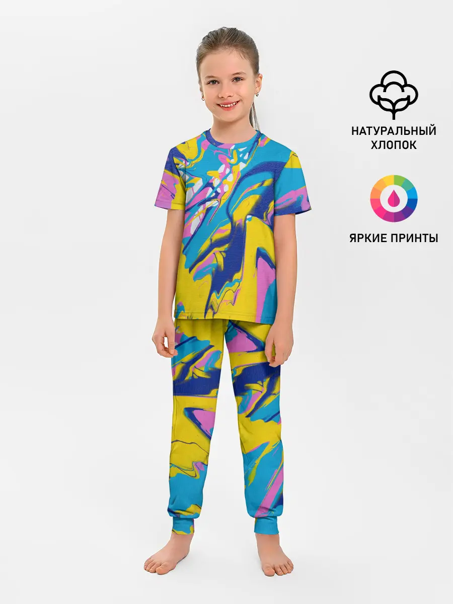 Детская пижама с брюками / Клякса