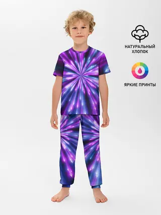 Детская пижама с брюками / Неоновые стрелы