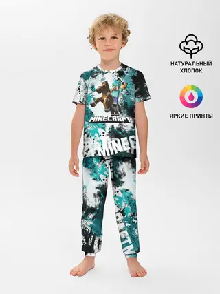Детская пижама с брюками / Minecraft / Майнкрафт