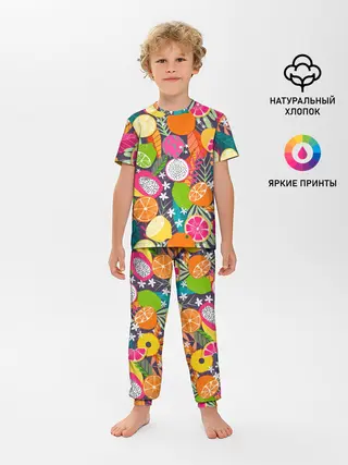Детская пижама с брюками / Фрукты
