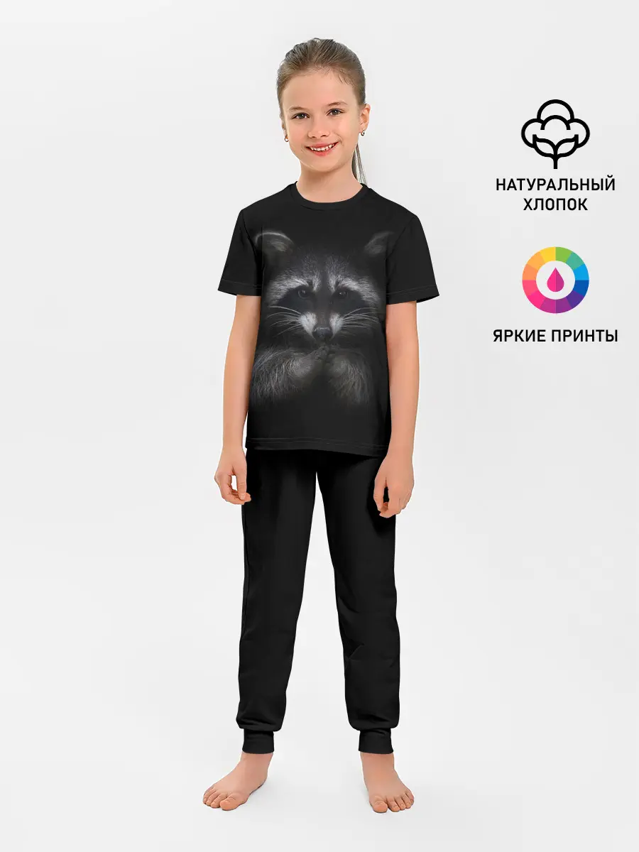 Детская пижама с брюками / Енот