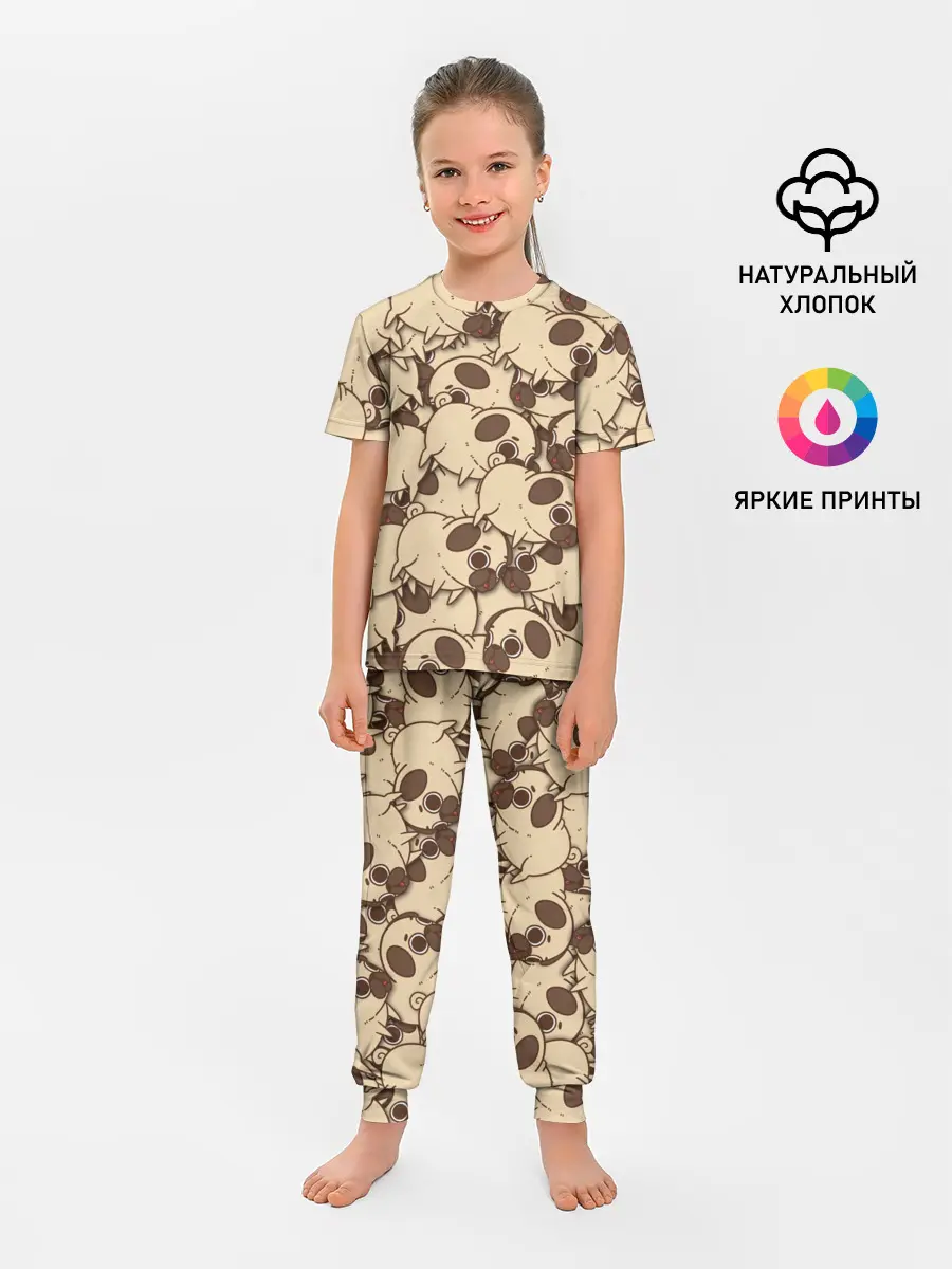 Детская пижама с брюками / мопс