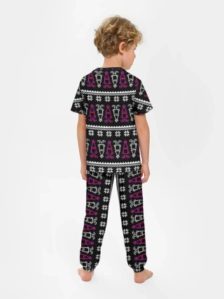 Детская пижама с брюками / Праздник кальмара
