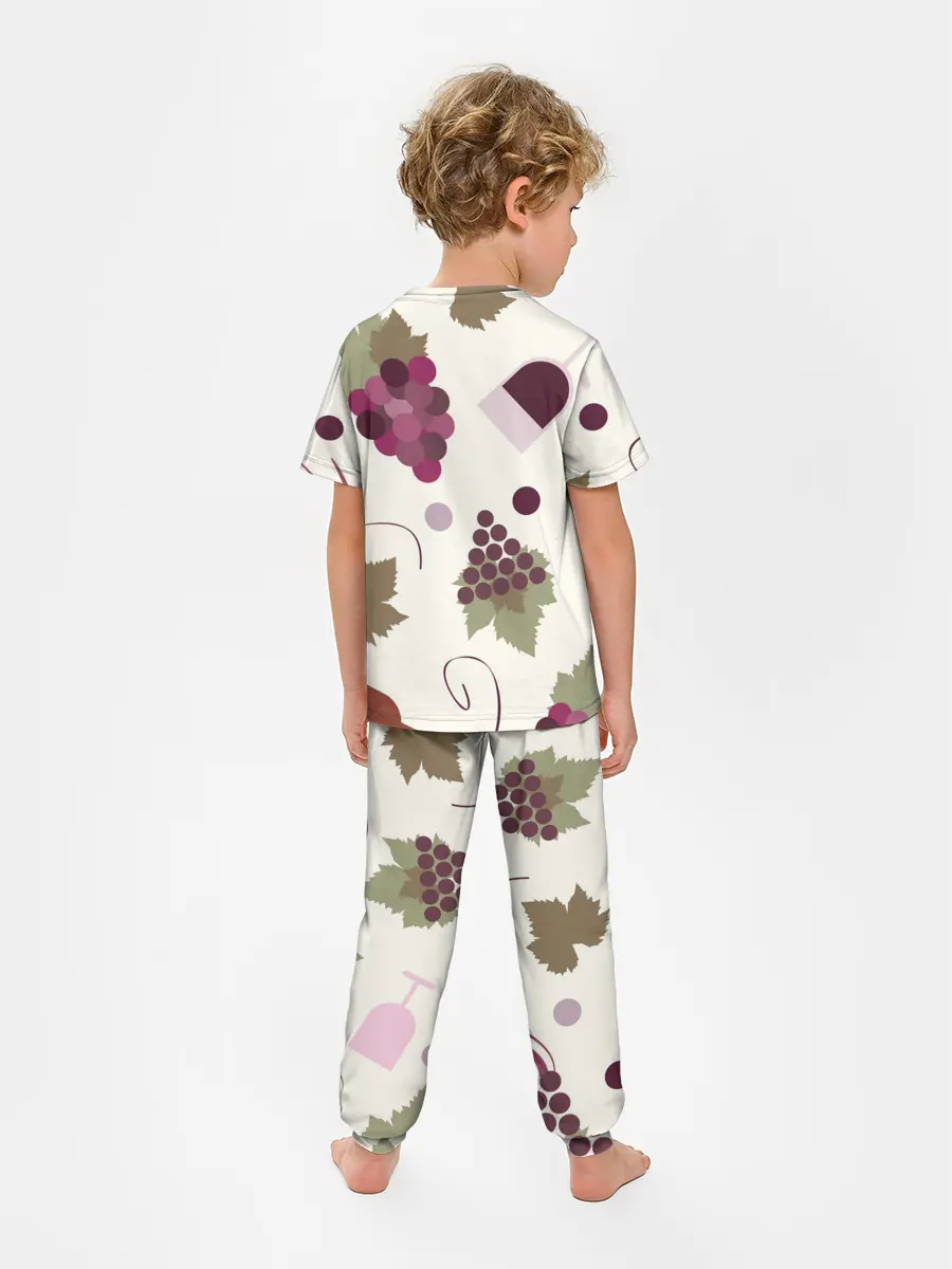 Детская пижама с брюками / Виноград и винишко