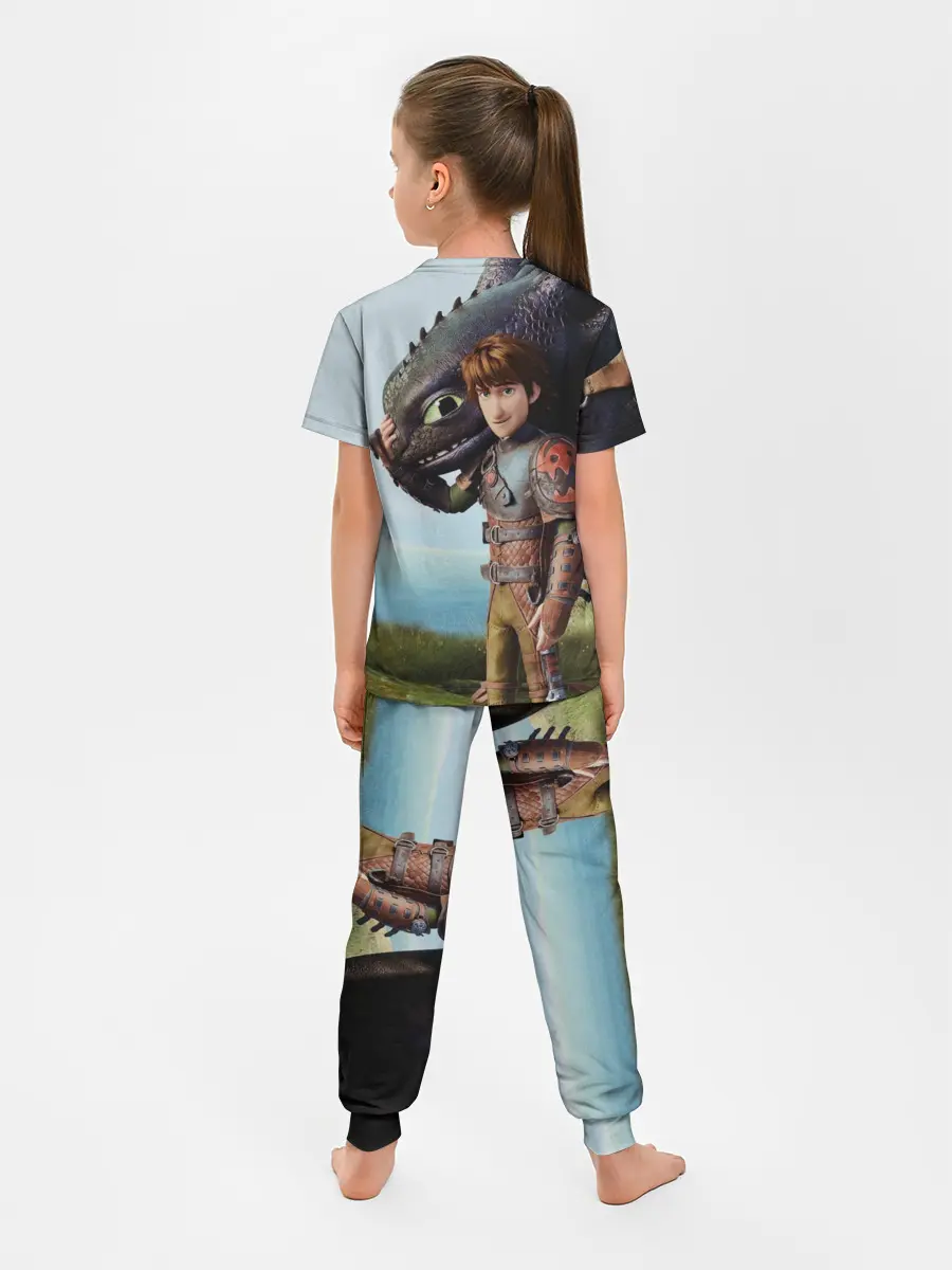 Детская пижама с брюками / Как приручить дракона