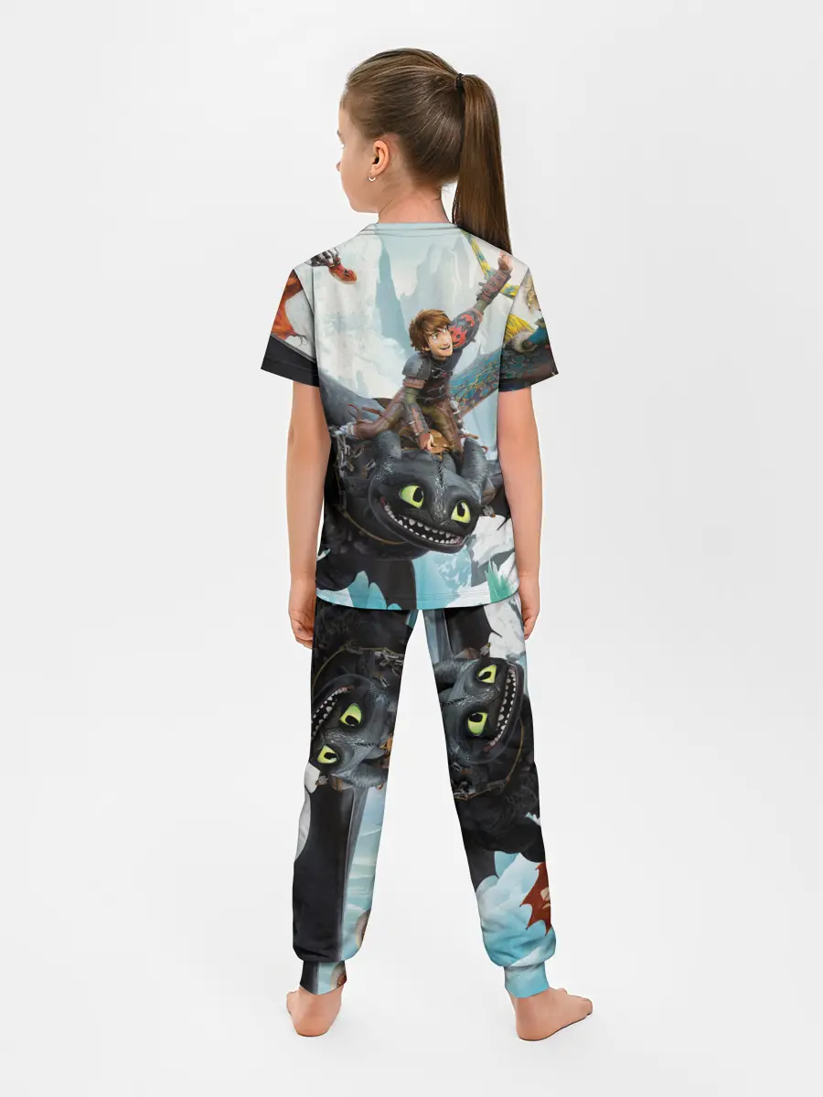 Детская пижама с брюками / Как приручить дракона