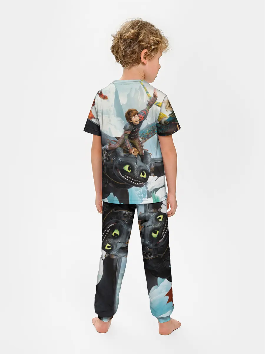 Детская пижама с брюками / Как приручить дракона