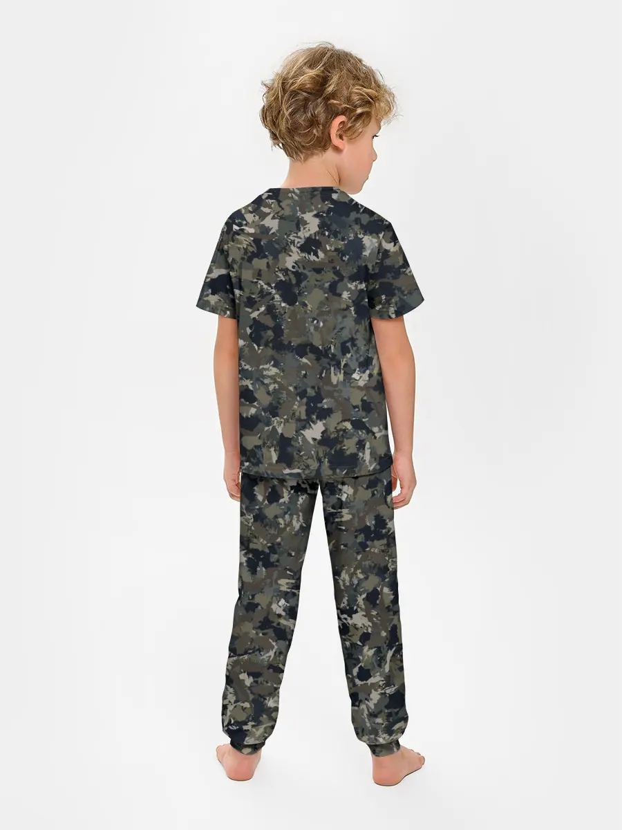 Детская пижама с брюками / Камуфляж с кабаном