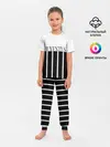 Детская пижама с брюками / Juventus | Tee Black and White