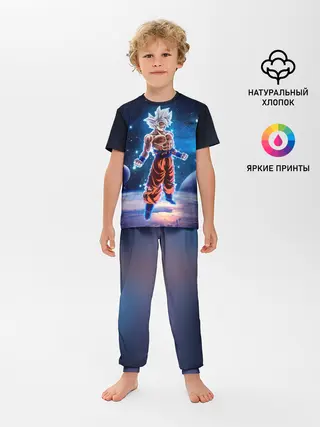 Детская пижама с брюками / Goku on a planet