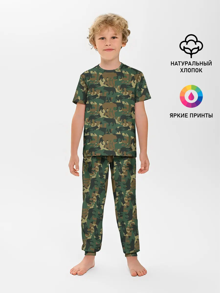 Детская пижама с брюками / Звери