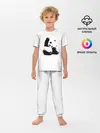 Детская пижама с брюками / Панда минимализм