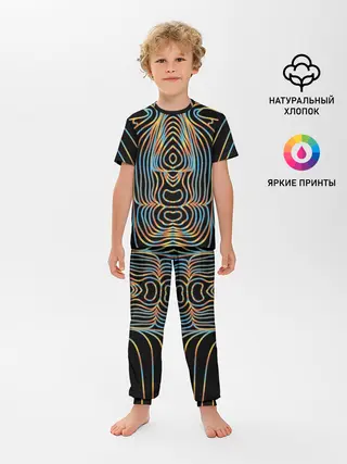 Детская пижама с брюками / Неоновое свечение