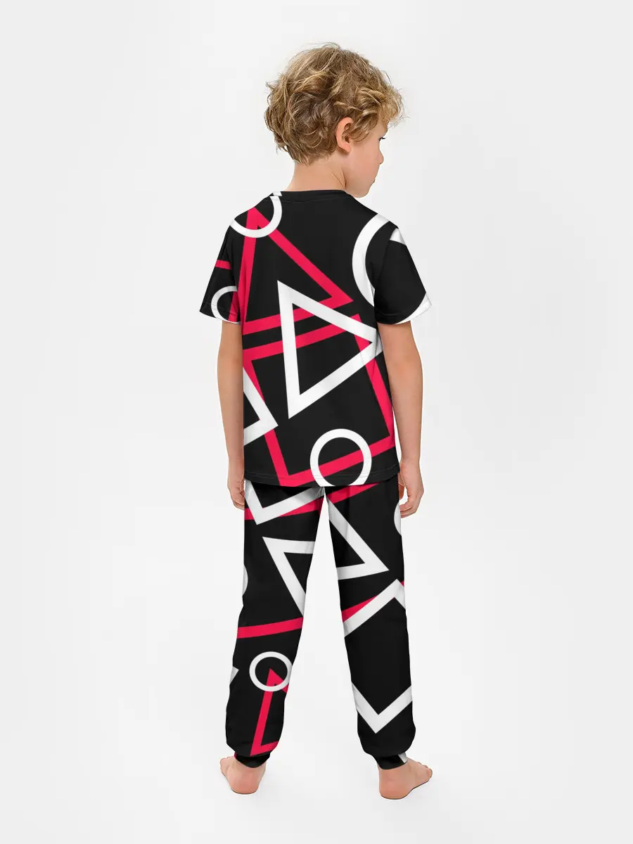 Детская пижама с брюками / Игра в кальмара -маска ведущего