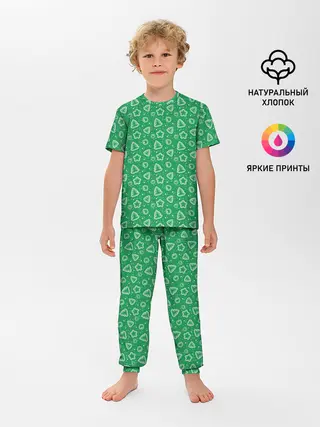Детская пижама с брюками / Ёлочки
