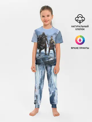 Детская пижама с брюками / Кратос и Атрей Рагнарек