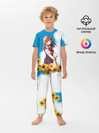 Детская пижама с брюками / Саю и Подсолнухи