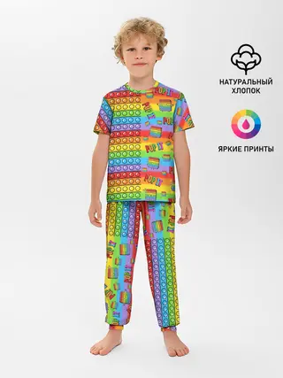 Детская пижама с брюками / POP IT СМАЙЛЫ