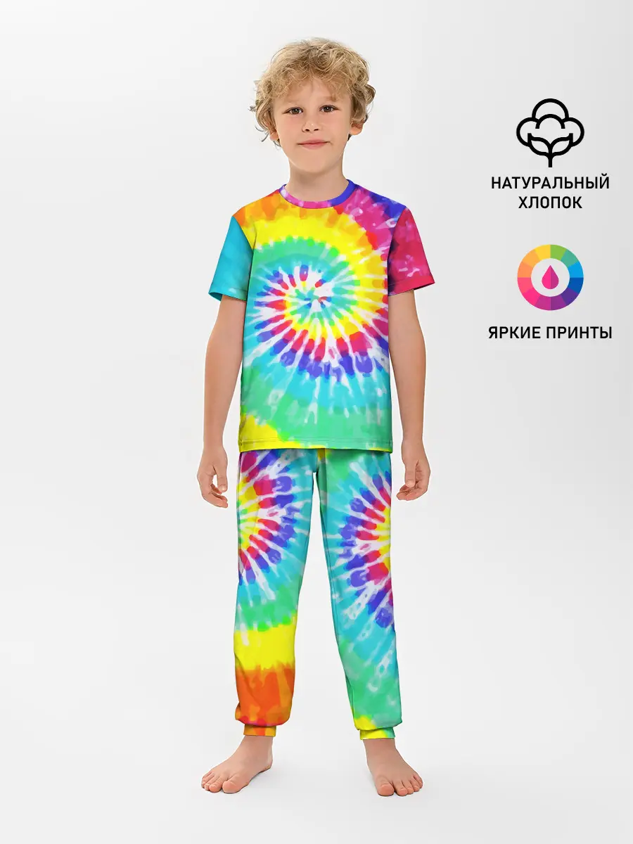Детская пижама с брюками / TIE-DYE СТЕНА