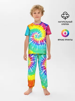 Детская пижама с брюками / TIE-DYE СТЕНА