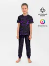 Детская пижама с брюками / [JJBA] Menacing Pattern purple