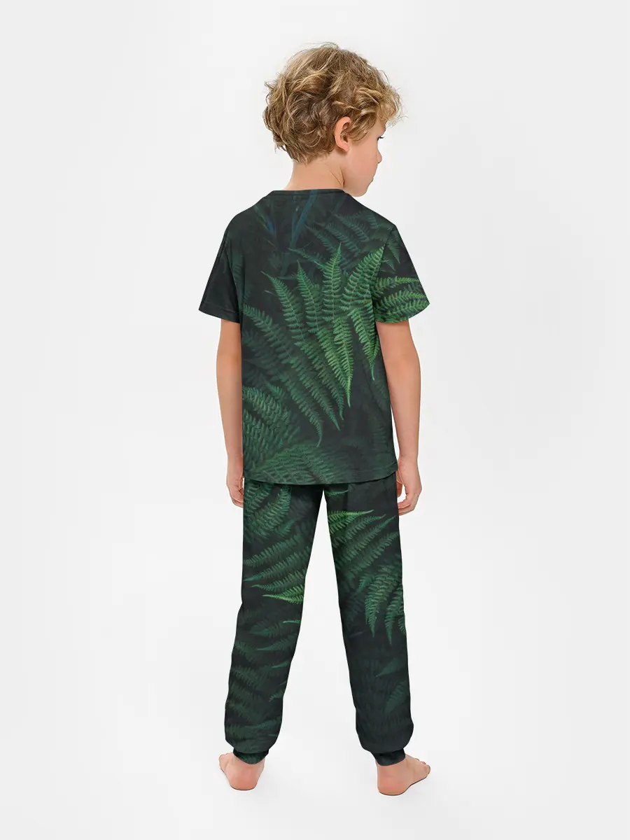 Детская пижама с брюками / Листья