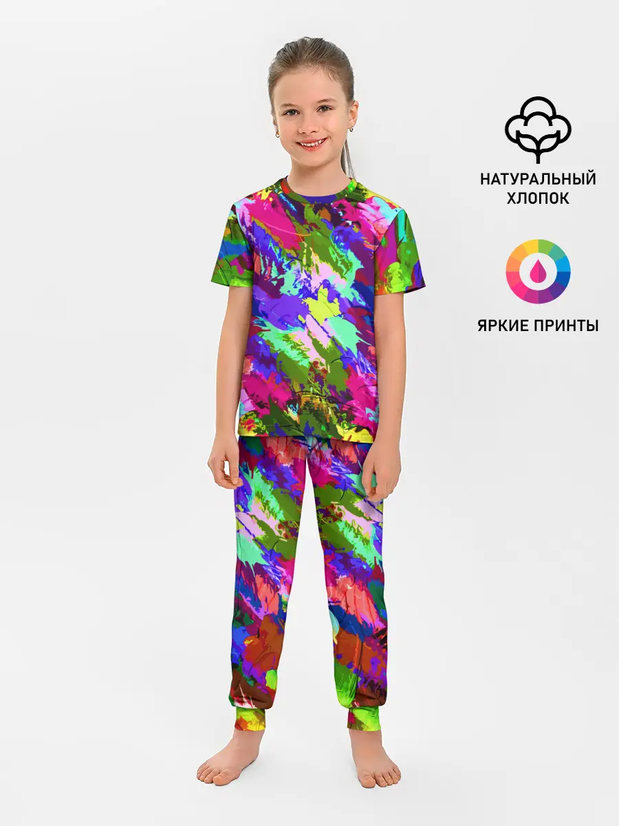 Детская пижама с брюками / Краска