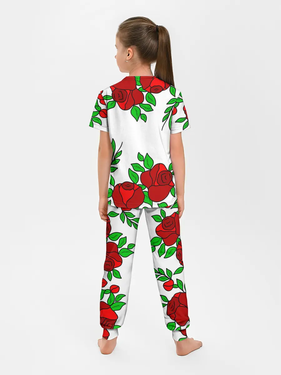 Детская пижама с брюками / Светлана в розах