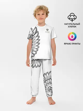 Детская пижама с брюками / Russia | MSKSide 3D Logo