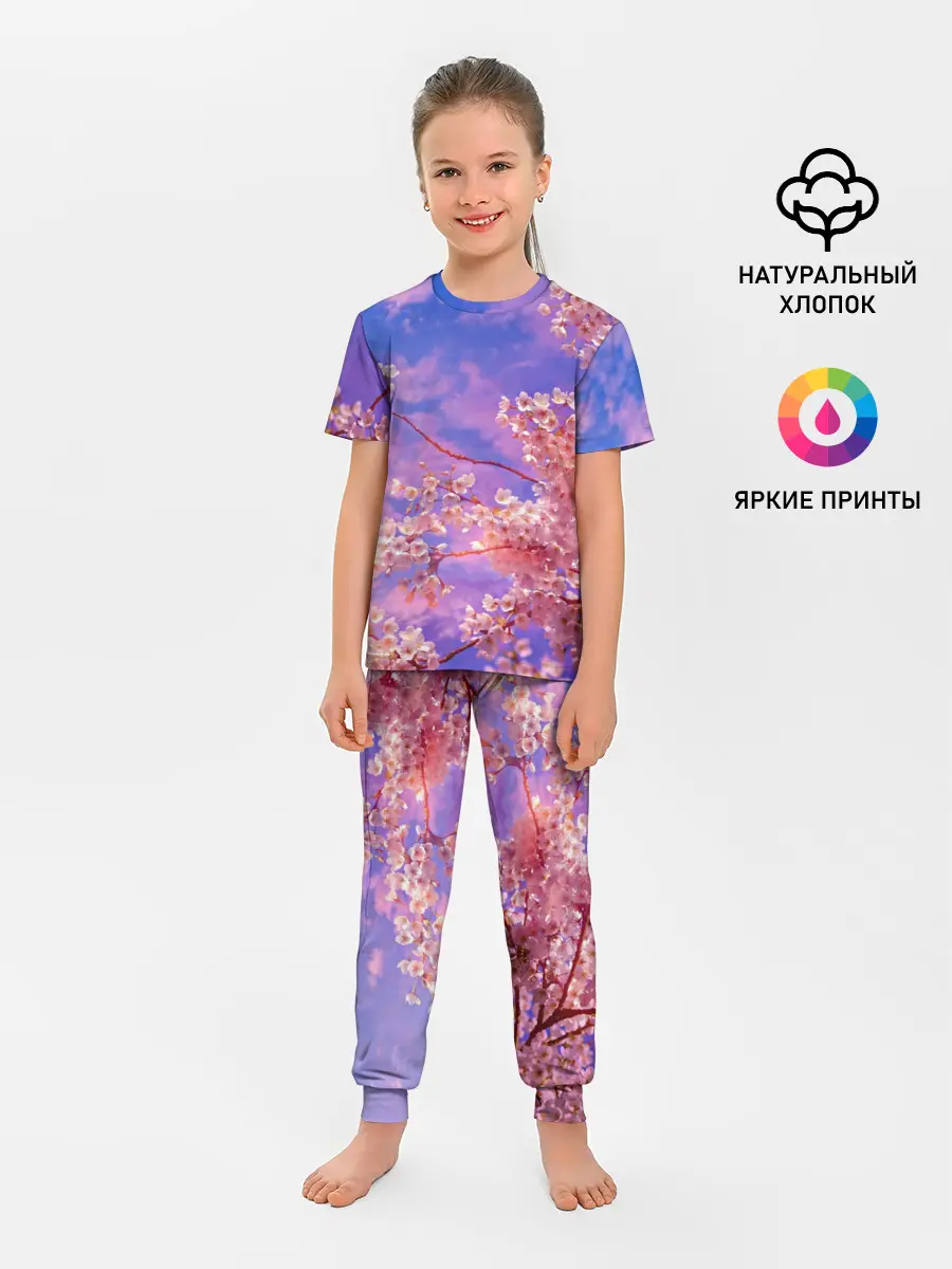 Детская пижама с брюками / Сакура