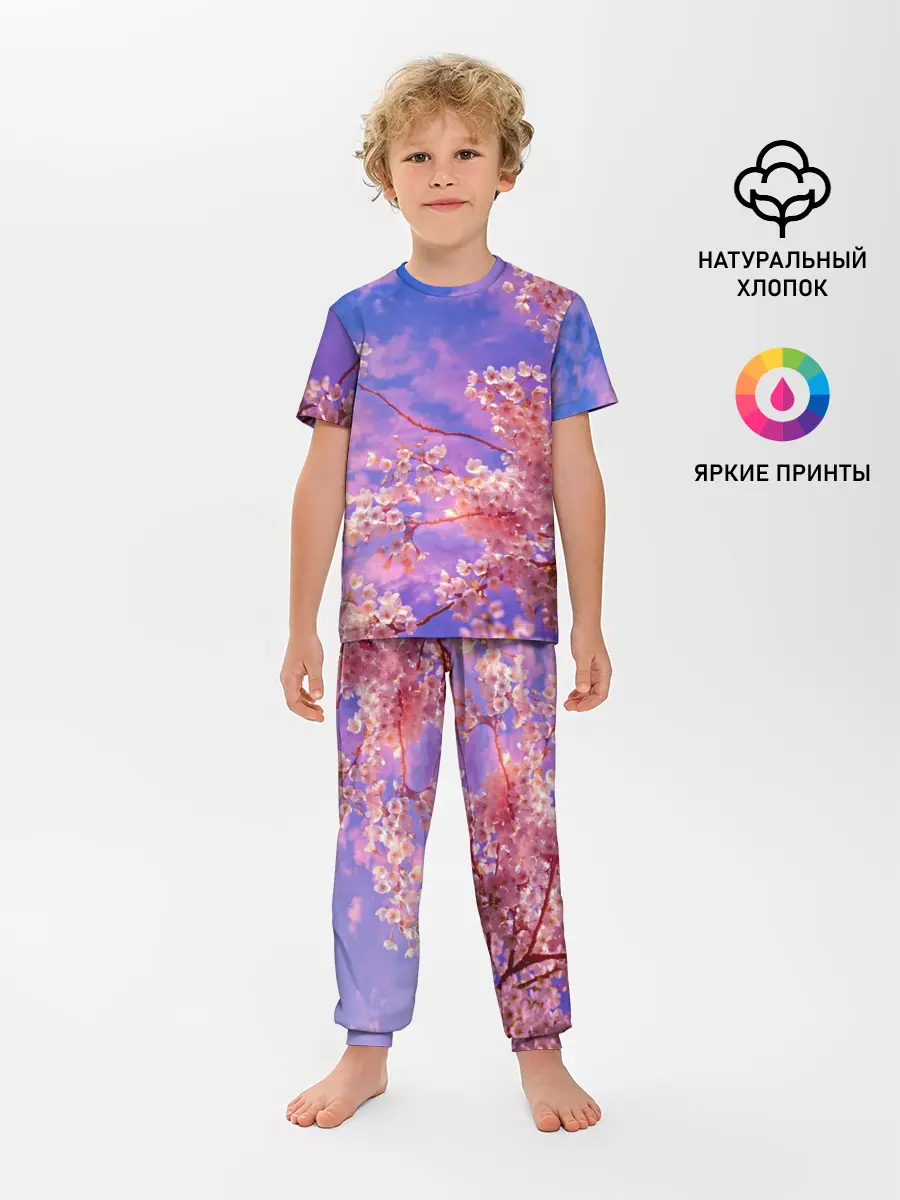 Детская пижама с брюками / Сакура
