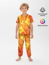 Детская пижама с брюками / Желто-оранжевая абстракция