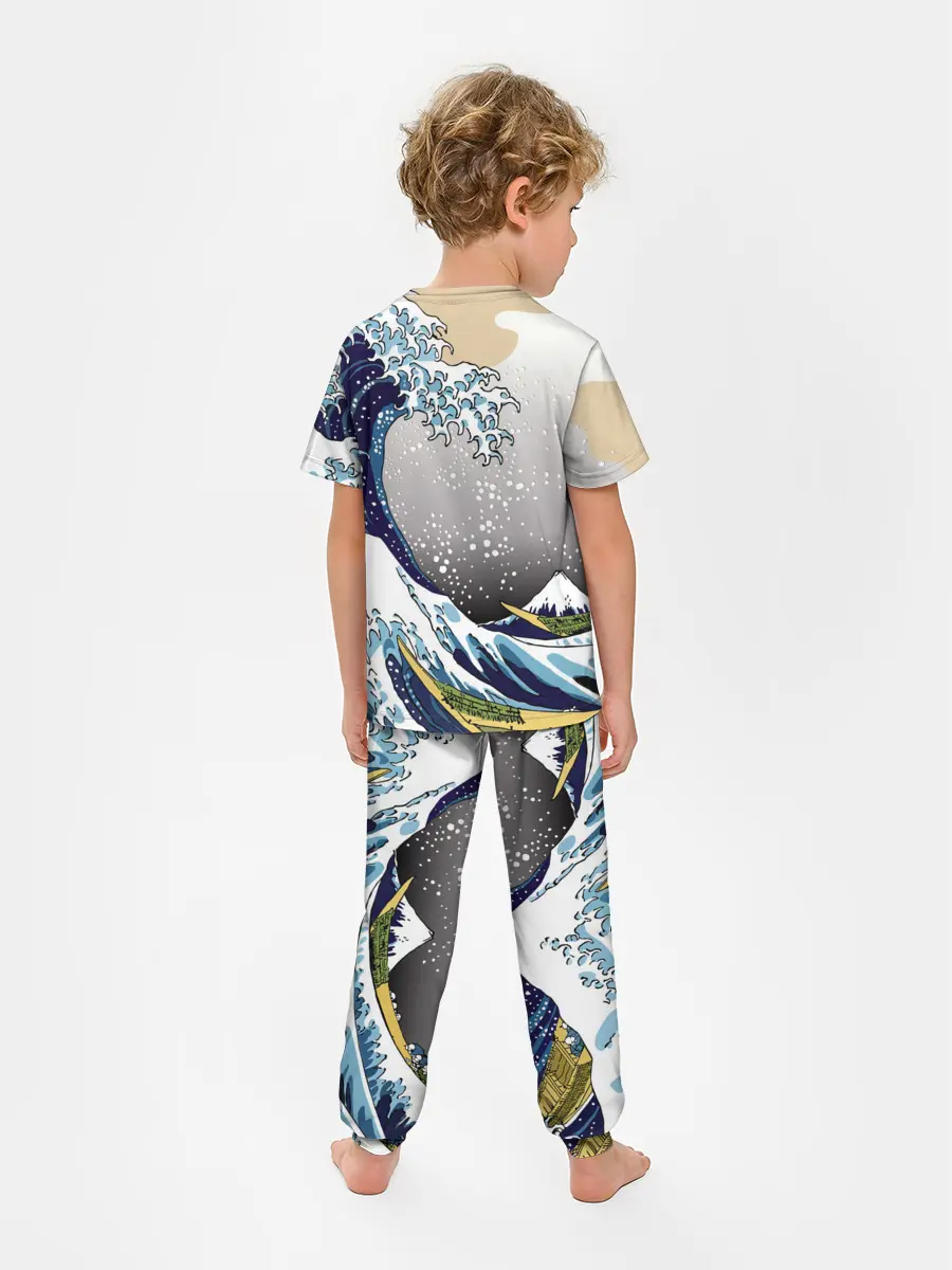 Детская пижама с брюками / The great wave off kanagawa