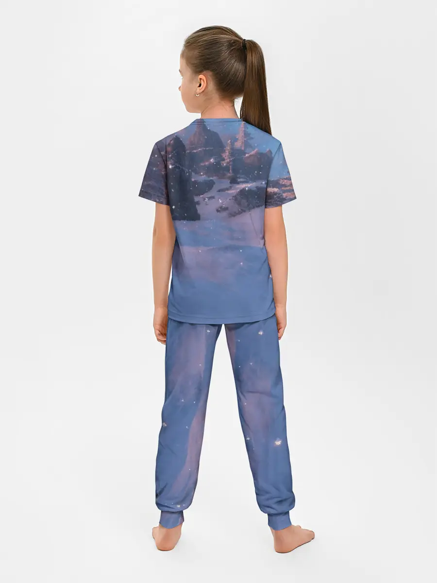 Детская пижама с брюками / Valheim лого с секирой