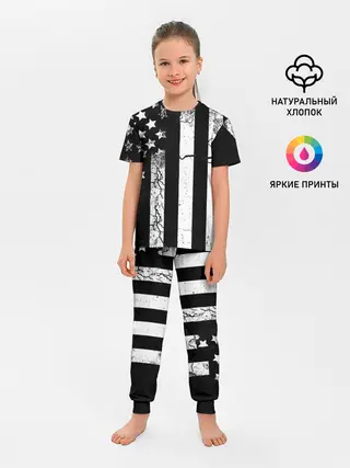 Детская пижама с брюками / ЗВЕЗДНО-ПОЛОСАТЫЙ