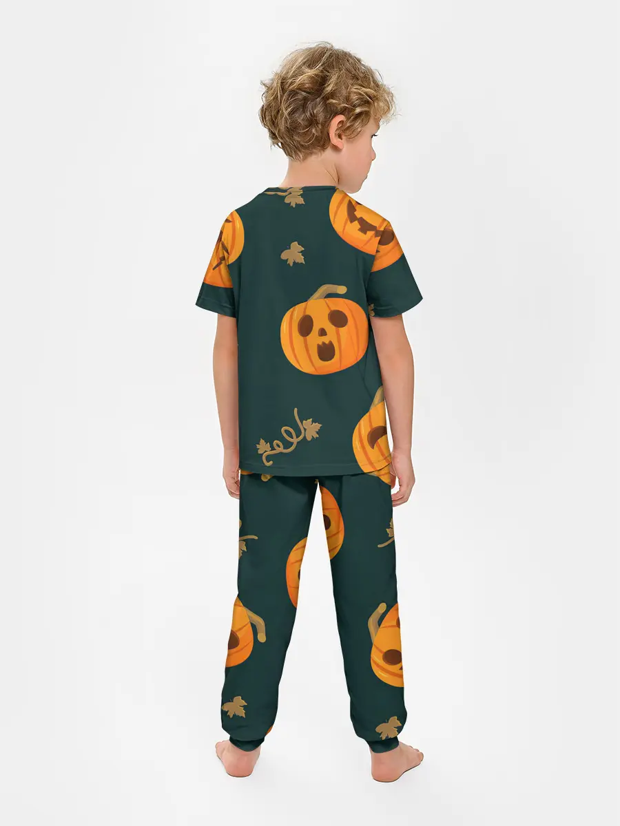 Детская пижама с брюками / Осенние тыквы