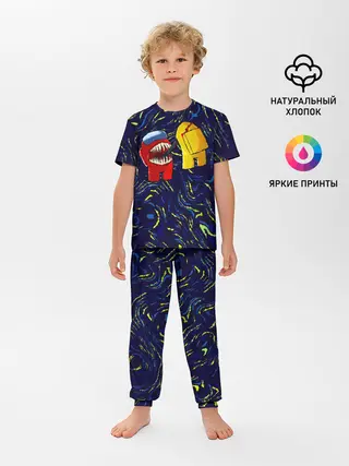 Детская пижама с брюками / Among Us | Van Gogh Style