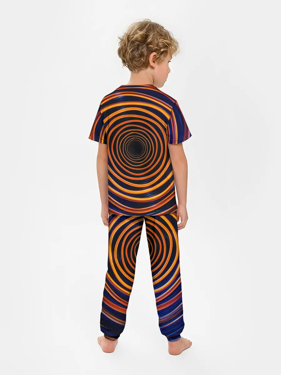 Детская пижама с брюками / Круги неоновые