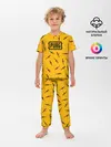 Детская пижама с брюками / PUBG АВТОМАТЫ ПАТТЕРН ЖЁЛТЫЙ