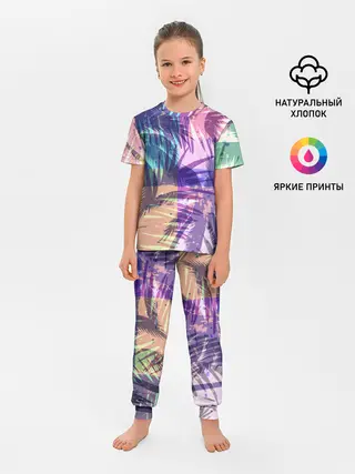 Детская пижама с брюками / Тропики