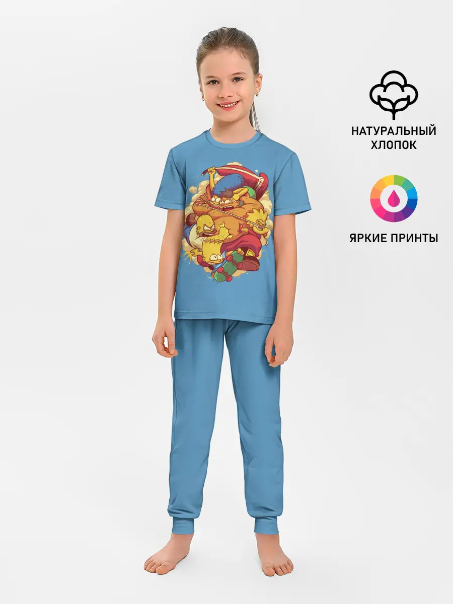 Детская пижама с брюками / Драка с Симпсонами