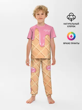 Детская пижама с брюками / Мороженое Рожок