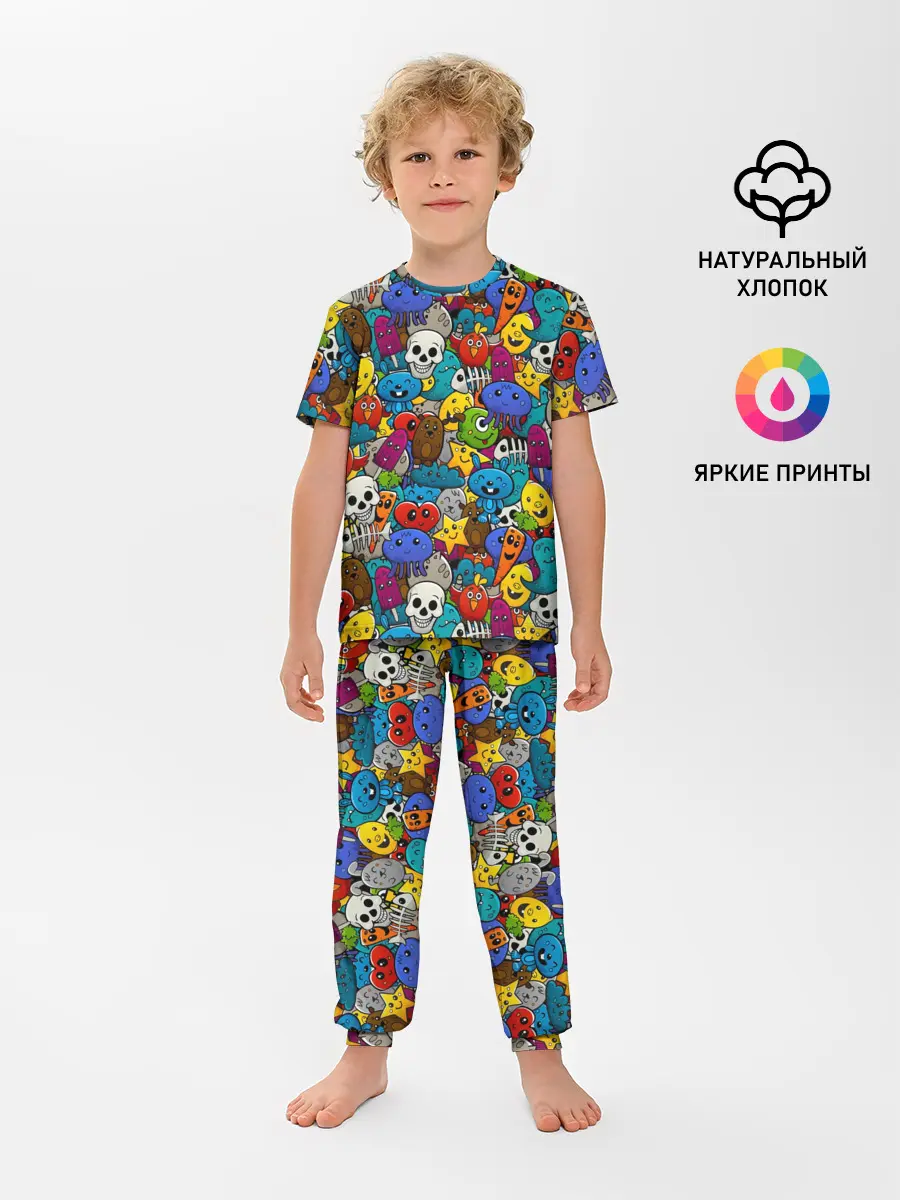 Детская пижама с брюками / Граффити